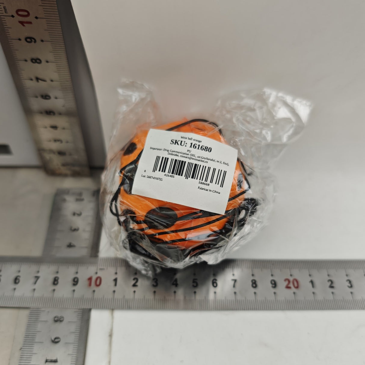 Minge Saltareata Hiperelastica, Vivimall, Space Moon Ball foarte Elastica, Antistress pentru Copii, Diametru 66 mm, Portocaliu - vivimall.ro
