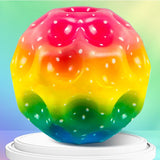Minge Saltareata Hiperelastica, Vivimall, Space Moon Ball foarte Elastica, Antistress pentru Copii, Diametru 66 mm, Multicolor Galben - vivimall.ro