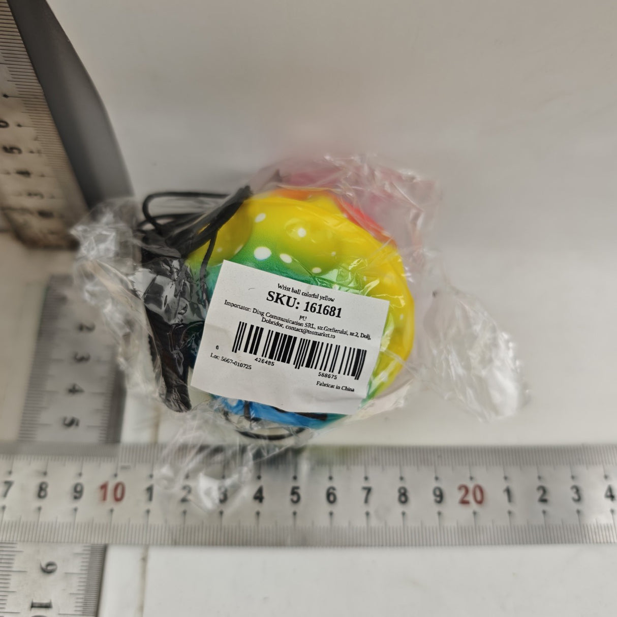 Minge Saltareata Hiperelastica, Vivimall, Space Moon Ball foarte Elastica, Antistress pentru Copii, Diametru 66 mm, Multicolor Galben - vivimall.ro