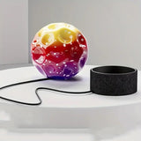 Minge Saltareata Hiperelastica, Vivimall, Space Moon Ball foarte Elastica, Antistress pentru Copii, Diametru 66 mm, Multicolor Rosu - vivimall.ro