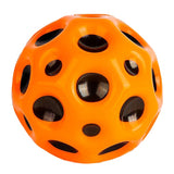 Minge Saltareata Hiperelastica, Vivimall, Space Moon Ball foarte Elastica, Antistress pentru Copii, Diametru 66 mm, Portocaliu - vivimall.ro