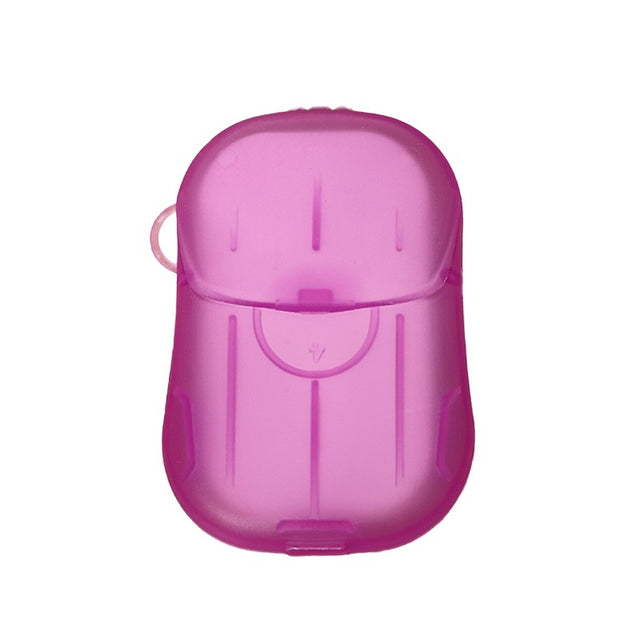 Mini Cutie de Sapun din Hartie, Vivimall, de Unica Folosinta, Portabila, Potrivit pentru Calatorii, 20 buc, Roz - vivimall.ro