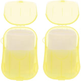 Mini Cutie de Sapun din Hartie, Vivimall, de Unica Folosinta, Portabila, Potrivit pentru Calatorii, 20 foite, Galben - vivimall.ro