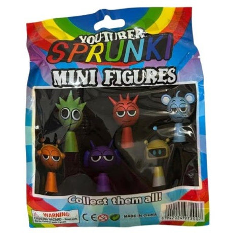Mini Figurina Sprunki, Vivimall, MisteryBox, 12 Personaje Diverse de Colectionat, 6.8 - 8.2 cm, Multicolor - vivimall.ro