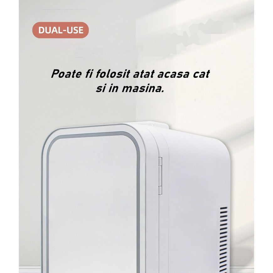 Mini Frigider Cosmetice, Dublă Funcție De Încălzire, Răcire, Portabil, 8L - vivimall.ro