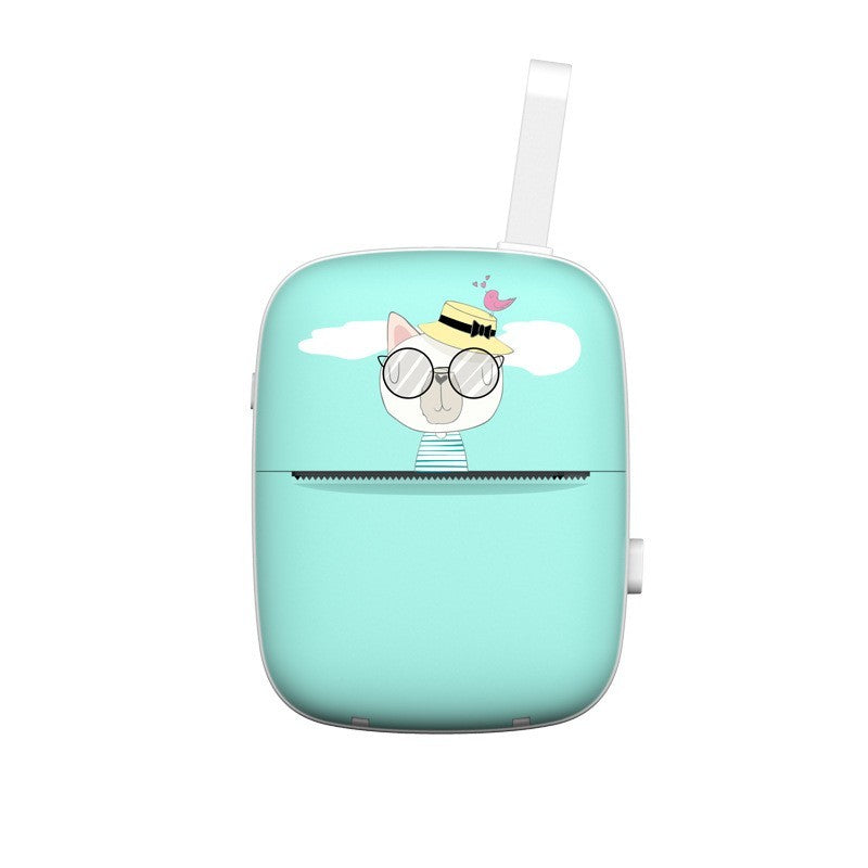 Mini Imprimanta Foto Portabila, Incarcare Usb, Bluetooth, Print , Albastru - vivimall.ro