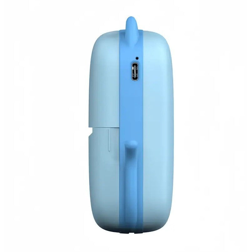 Mini Imprimanta Foto Portabila, Incarcare Usb, Bluetooth, Print , Albastru - vivimall.ro