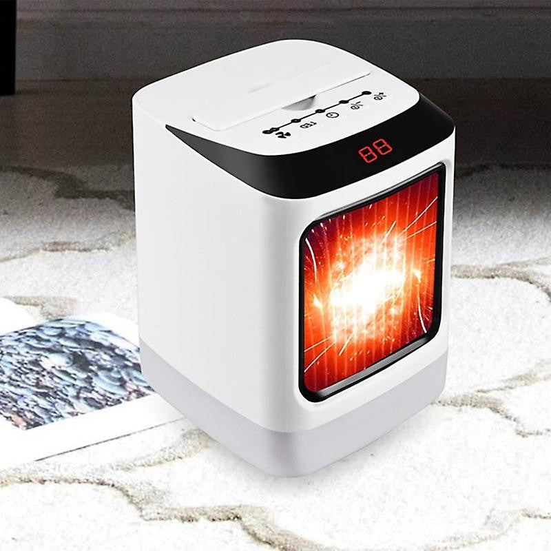 Mini incalzitor portabil Vivimall, afisaj digital, sincronizare inteligenta, lumina de noapte colorata - vivimall.ro
