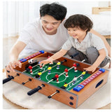 Mini Masa de Fotbal cu Teren si 12 Jucatori Vivimall, 4 Manere, cu Tablou pentru Scor, din Metal, Lemn si ABS, 34.5 x 23 x 7 cm, pentru copii/adulti - vivimall.ro