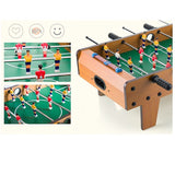 Mini Masa de Fotbal cu Teren si 18 Jucatori Vivimall, 6 Manere, cu Tablou pentru Scor, din Metal, Lemn si ABS, 50 x 25 x 16 cm, cu Picioruse, pentru copii/adulti - vivimall.ro