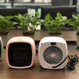 Mini radiator electric portabil Vivimall, 800 W, 2 trepte, 150x120x175 mm, roz - vivimall.ro