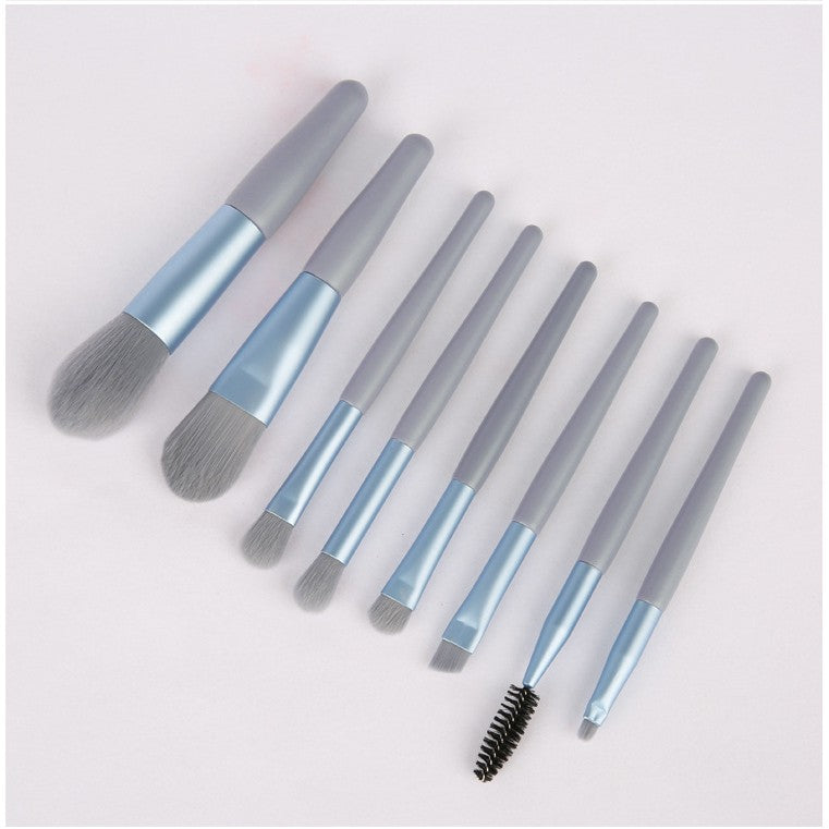 Мини комплект от 8 сини четки за грим | SilkBlend 2