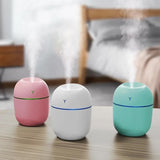 Mini Umidificator Portabil, Vivimall, 2 Moduri, Aromaterapie, Silentios, Lumina Ambientala, Incarcare USB, 220 ml, 8 x 8 x 10.3 cm, Roz - vivimall.ro
