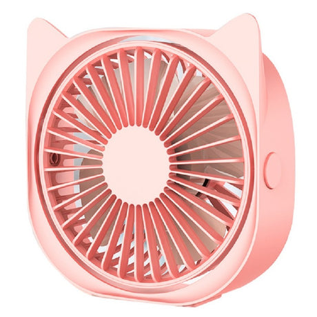 Mini Ventilator Pentru Birou Cu Usb, Rotire 360 Grade, 3 Viteze, 13.5 X 12,8 Cm - vivimall.ro