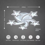 Lustra Led Cu Telecomanda Ipomoea, 5 Stele, Lumina Rece/Calda/Neutra, Dimabila - vivimall.ro