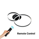 Lustra Led Cu Telecomanda Elisabeth, 2 Cercuri, Lumina Rece/Calda/Neutra, Dimabila - vivimall.ro