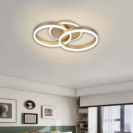 Lustra Led Cu Telecomanda Dario, 2 Cercuri, Lumina Rece/Calda/Neutra, Dimabila - vivimall.ro