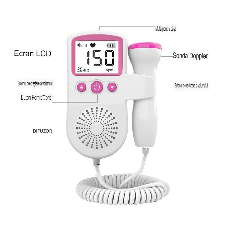 Monitor Fetal Doppler Portabil | BabyEcho