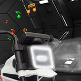 Motocicleta Electrica cu 2 Roti Mari si 2 Roti Ajutatoare, Vivimall, Acumulator Incarcare, Anti-Rasturnare, Lumini, Muzica, Motor:380, Baterie 6V4.5, 41.5x70x34 cm, 4.5 Kg, 3 Ani+, Alb Negru - vivimall.ro