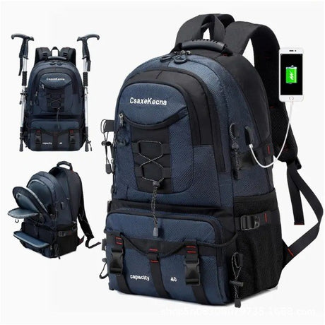 Rucsac Multifunctional De Alpinism, Capacitate 36-55 L, De Calatorie, Impermeabil, Slot Usb Incarcare Telefon, Bretele Reglabile, 52 X 34 X 19 Cm - vivimall.ro