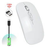 Mouse Wireless Reincarcabil, Flippy, Compatibil Windows/macOS, Bluetooth 5.1 + 2.4GHz, Silentios, DPI 800/1200/1600, Alb - vivimall.ro