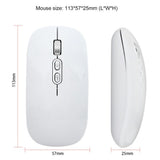 Mouse Wireless Reincarcabil, Flippy, Compatibil Windows/macOS, Bluetooth 5.1 + 2.4GHz, Silentios, DPI 800/1200/1600, Alb - vivimall.ro
