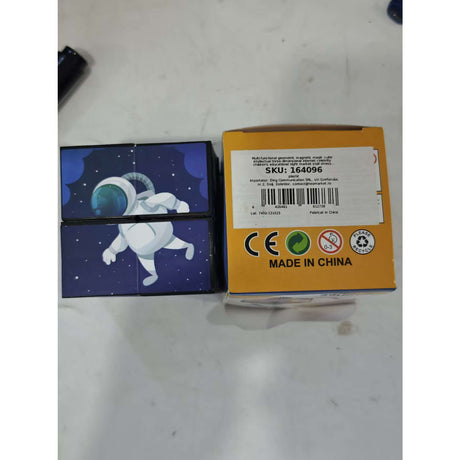 Jucarie Interactiva, Flippy, 3D Cub Rubik, Diferite Forme, Anti-stress, Tema Spatiu Cosmic, Multicolor