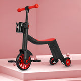 Bicicleta 8 In 1, Transformabila, Multifunctionala, Reglare Inaltime, Cu Maner De Impingere Detasabil, Tricicleta, Trotineta, 3 Roti, Pedale, Cosulet, 3-6 Ani - vivimall.ro
