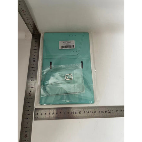 Portofel pentru Pasaport si Carduri, Vivimall, 23x16 cm, 70g, din Piele PU, Suport Pix, Accesoriu Suport Eticheta, Unisex, Multifunctional, Bleu - vivimall.ro