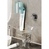 Suport Multifunctional 2 in 1, Pahar si Suport pentru Periuta de Dinti, Vivimall, Plastic, Dimensiune: 10.4 x 7.3 x 7.3 cm, Maro Galbui - vivimall.ro