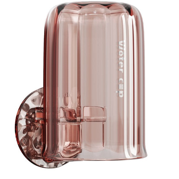 Suport Multifunctional 2 in 1, Pahar si Suport pentru Periuta de Dinti, Vivimall, Plastic, Dimensiune: 10.4 x 7.3 x 7.3 cm, Roz - vivimall.ro