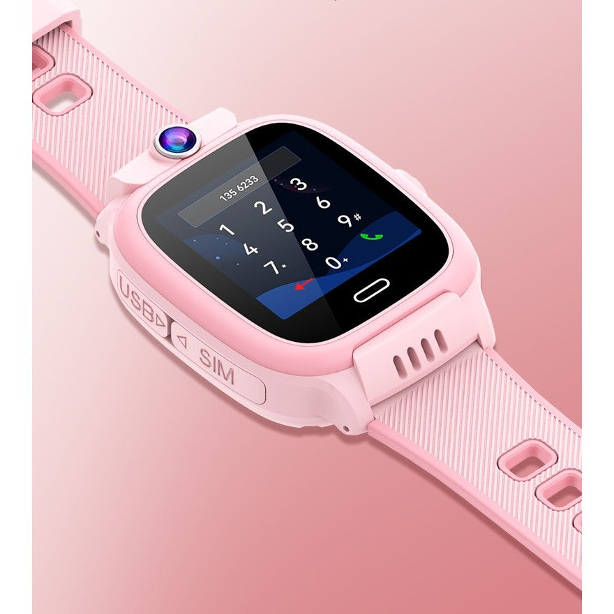 Ceas Smartwatch Flippy, Pentru Copii, Model Y36, cu Functie Telefon, 4G, Localizare LBS, Istoric Traseu, Monitorizare Spion, Apel Video, Rezistent la Apa, Roz - vivimall.ro