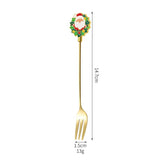 Set 4 Furculite, Flippy, Tema Craciun, Model Carry The Merry, 4 Modele, din Otel Inoxidabil, 19.5 x 16 x 2 cm, Multicolor - vivimall.ro