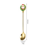 Set 4 Lingurite, Flippy, Tema Craciun, Model Carry The Merry, 4 Modele, din Otel Inoxidabil, 19.5 x 16 x 2 cm, Multicolor - vivimall.ro