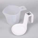 Cantar de Bucatarie 2 in 1, Flippy, Model Electronic, Tip Cana Gradata cu Masurare, pentru Lichide si Solide, Display Automat, 21.5 x 14.3 x 15 cm, Alb - vivimall.ro