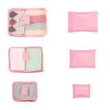 Set 6 Genè›I De Calatorie, Pentru Depozitare, Impermeabile, Organizator, Multifuncè›Ionale, Design Cu Plasa, Pliabile, Fermoar, Dimensiuni Diferite - vivimall.ro