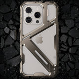 Husa de Protectie Armor Metal Compatibila cu iPhone 15 Pro, Vivimall, Antizgariere, Antisoc, Protectie Supraincalzire, Gri Metalizat - vivimall.ro