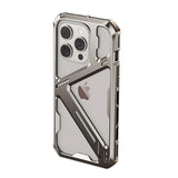Husa de Protectie Armor Metal Compatibila cu iPhone 15 Pro, Vivimall, Antizgariere, Antisoc, Protectie Supraincalzire, Gri Metalizat - vivimall.ro