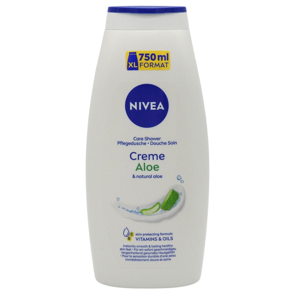 Gel de Dus si Spumant de Baie, NIVEA, Creme Aloe, 750 ml - vivimall.ro