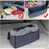 Organizator Portbagaj Auto Pliabil, Flippy, Cutie Depozitare Multifunctionala, Material Textil Non Woven, 50 x 17 x 24 cm, Gri - vivimall.ro
