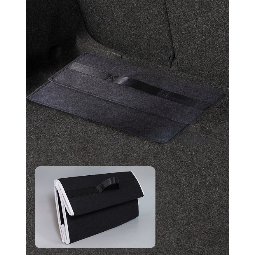 Organizator Portbagaj Auto Pliabil, Flippy, Cutie Depozitare Multifunctionala, Material Textil Non Woven, 50 x 17 x 24 cm, Gri - vivimall.ro