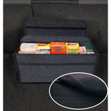 Organizator Portbagaj Auto Pliabil, Flippy, Cutie Depozitare Multifunctionala, Material Textil Non Woven, 50 x 17 x 24 cm, Gri - vivimall.ro