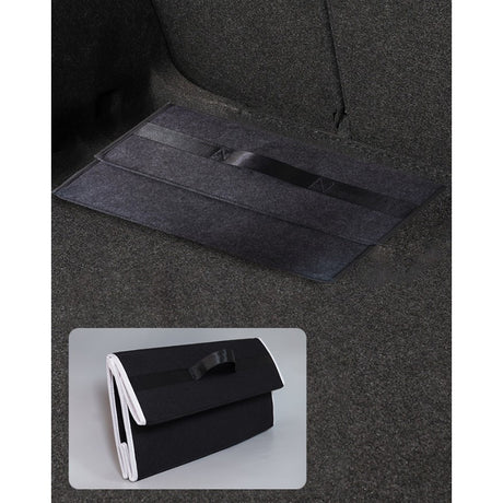Organizator Portbagaj Auto Pliabil, Flippy, Cutie Depozitare Multifunctionala, Material Textil Non Woven, 50 x 17 x 24 cm, Negru - vivimall.ro