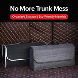 Organizator Portbagaj Auto Pliabil, Flippy, Cutie Depozitare Multifunctionala, Material Textil Non Woven, 50 x 17 x 24 cm, Negru - vivimall.ro