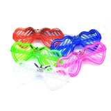 Ochelari de Petrecere cu LED, Vivimall, Model Inima, din Plastic, 3 Moduri de Iluminat, Marime Universala, Multicolor - vivimall.ro