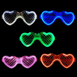 Ochelari de Petrecere cu LED, Vivimall, Model Inima, din Plastic, 3 Moduri de Iluminat, Marime Universala, Multicolor - vivimall.ro