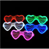 Ochelari de Petrecere cu LED, Vivimall, Model Inima, din Plastic, 3 Moduri de Iluminat, Marime Universala, Multicolor - vivimall.ro