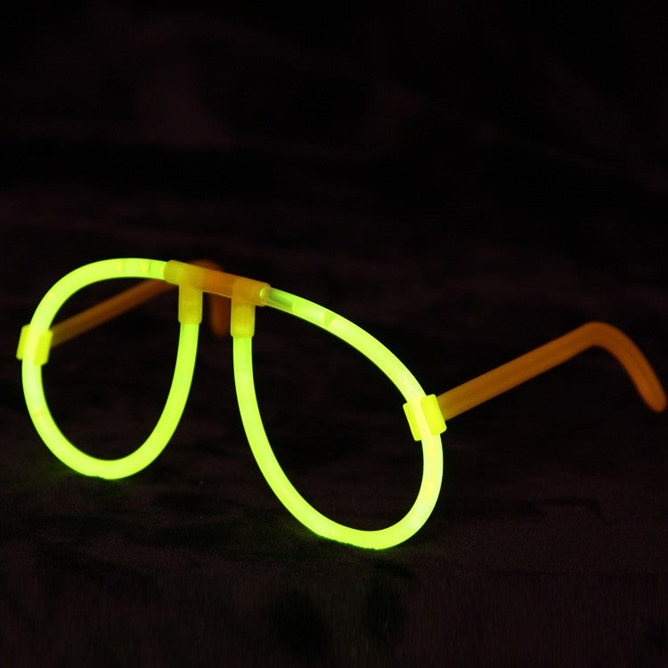 Ochelari Decorativi, Vivimall, din Plastic, Fluorescenti, Accesoriu Petrecere, Galben - vivimall.ro