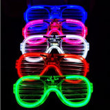 Ochelari de Petrecere cu LED, Vivimall, Model Grilaj, din Plastic, 3 Moduri de Iluminat, Marime Universala, Multicolor - vivimall.ro