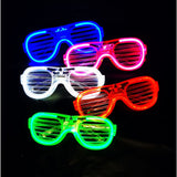Ochelari de Petrecere cu LED, Vivimall, Model Grilaj, din Plastic, 3 Moduri de Iluminat, Marime Universala, Multicolor - vivimall.ro